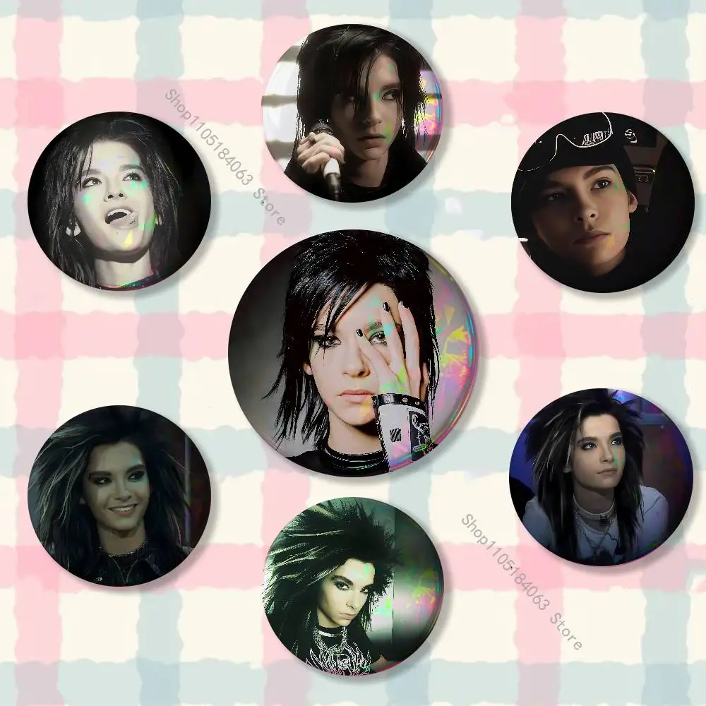 

Rock B-Bill Kaulitz Creative Round Badge Button Pin Bag Decor Fans Collection Friends Gift Brooch