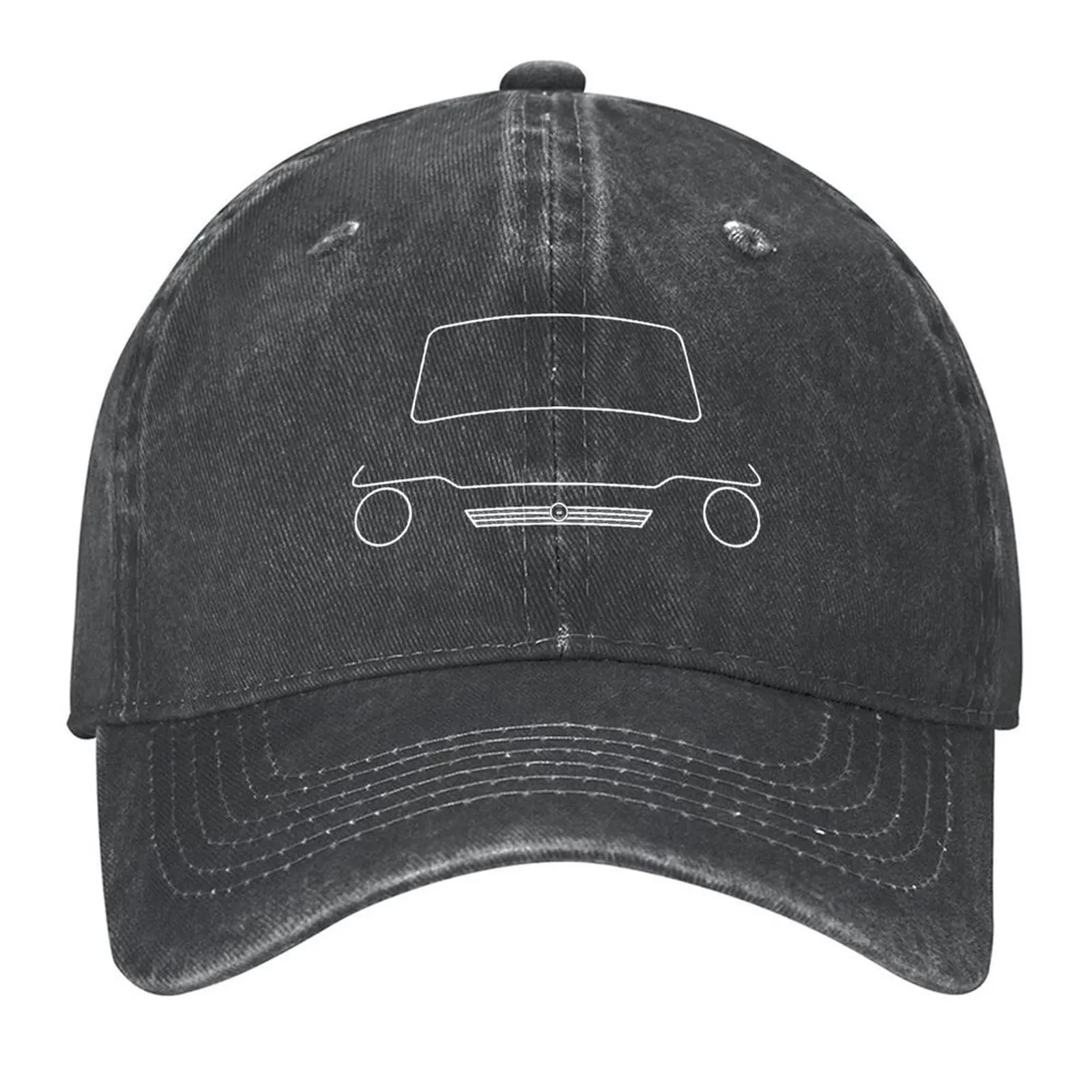 

Hillman Imp Californian classic 1960s British car white outline graphic Baseball Cap sun hat Sun Hat For Children Woman Men's