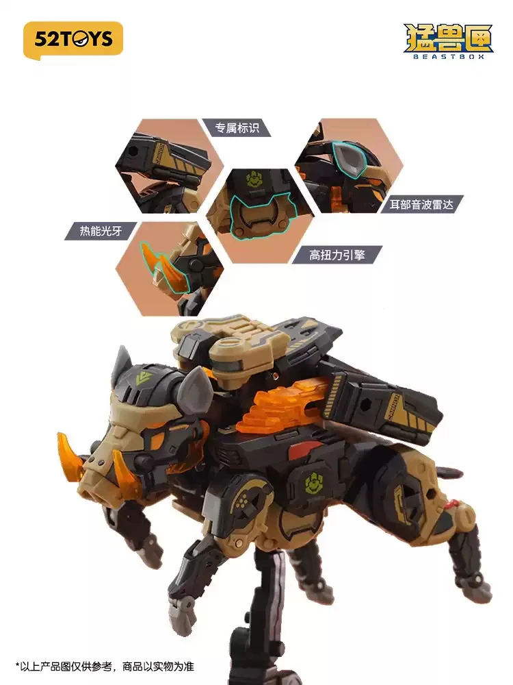 BEASTBOX BB-57 BB57 Shovel Head Wild Boar Transformation Alloy Toys Pig Action Figures Converting Cube Box Toys Gifts For Boys