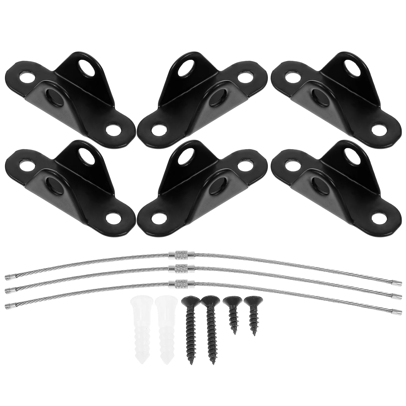 

3 set White Furniture Safety Anchors SetStainless Steel Ropes Child Proof Brackets Home Prevention Resistant