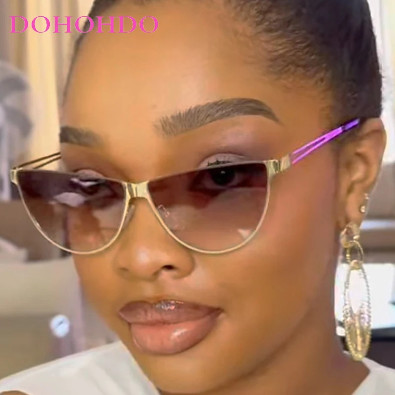 

Luxury Brand Designer Metal Cat Eye Sunglasses Women Vintage Men Punk Sunglass Travel Shade Eyeglasses Female UV400 Lentes Очки