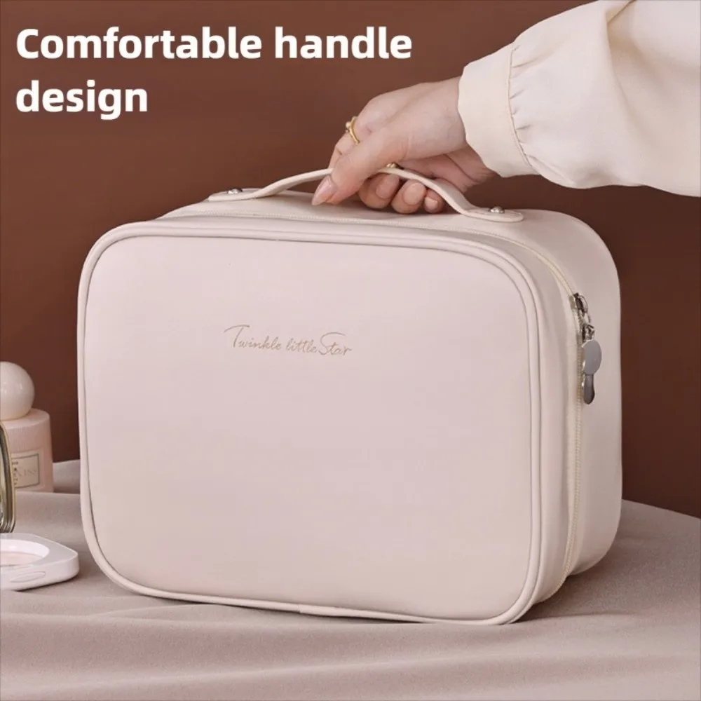 

Luxury Double Layer Cosmetic Bag Large Capacity Zipper Make Up Storage Organizer Waterproof Handbag Portable Toiletry Bag Travel