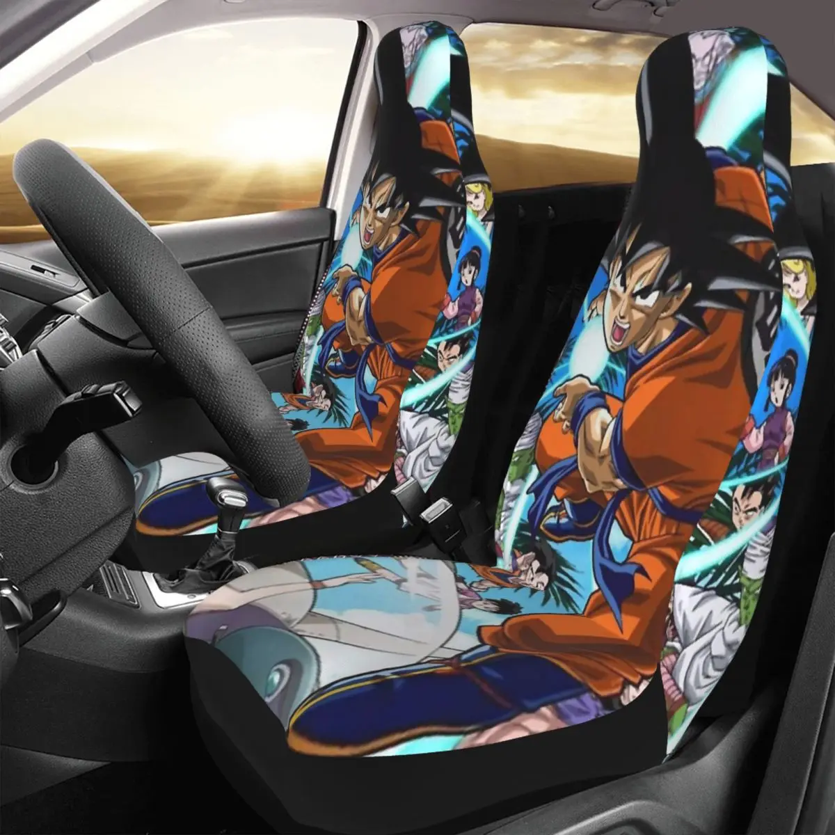 DragonBallZ Car Accessory Bucket Seat Covers for Vehicles Universal Fit Seat Covers for Car Suv Truck view 3