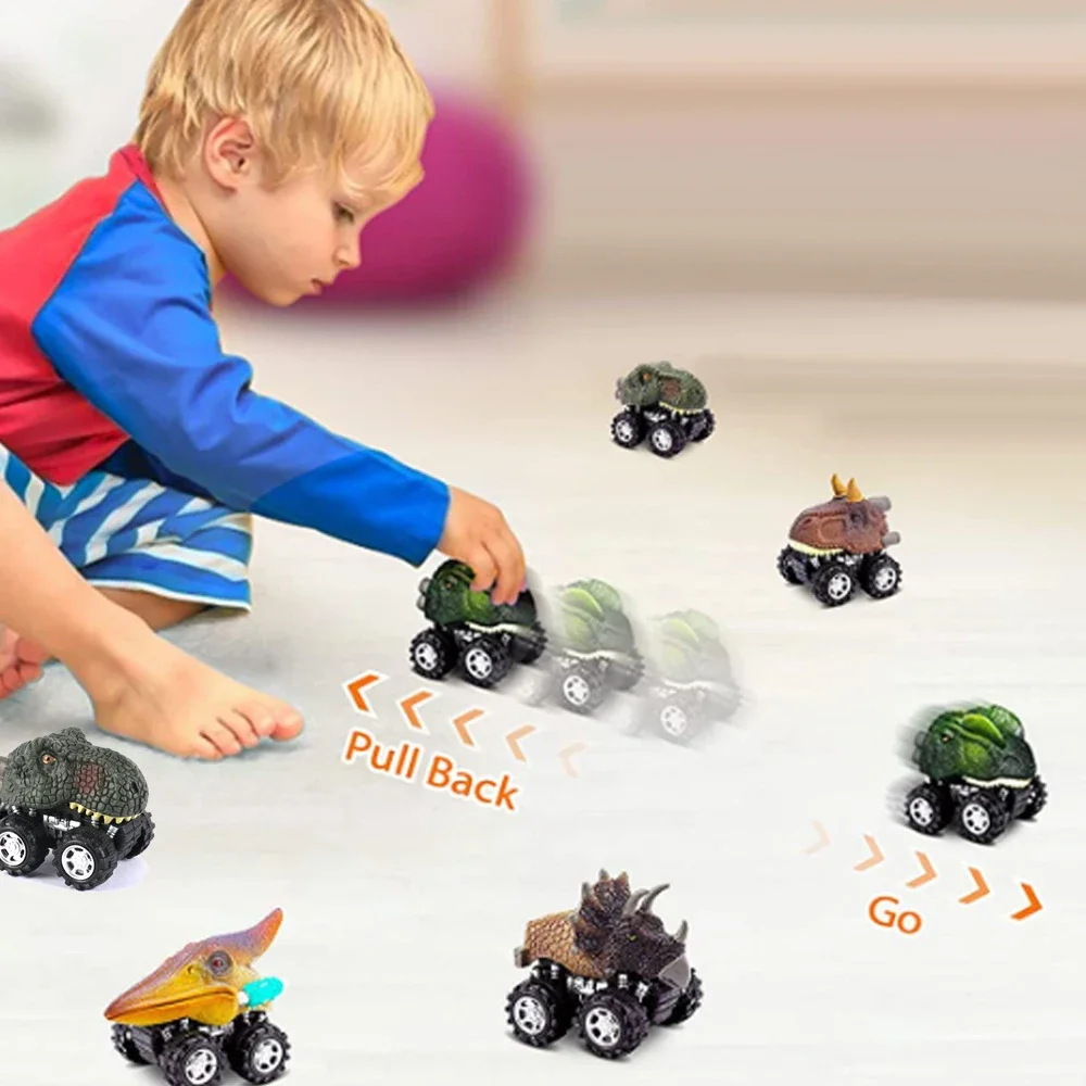 

Dinosaur Toys Pull Back Cars Mini Monster Truck Car Toy Set for Kids Toddlers Boys Girls Dinosaur pull-back car