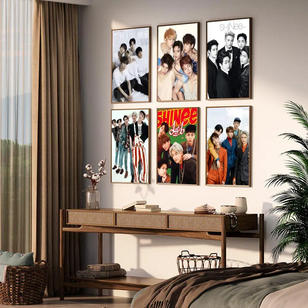 1pc Kpop Korean Boys SHINee Poster Paper Print Home Living Room Bedroom Entrance Bar Restaurant Cafe Art Painting Decoration