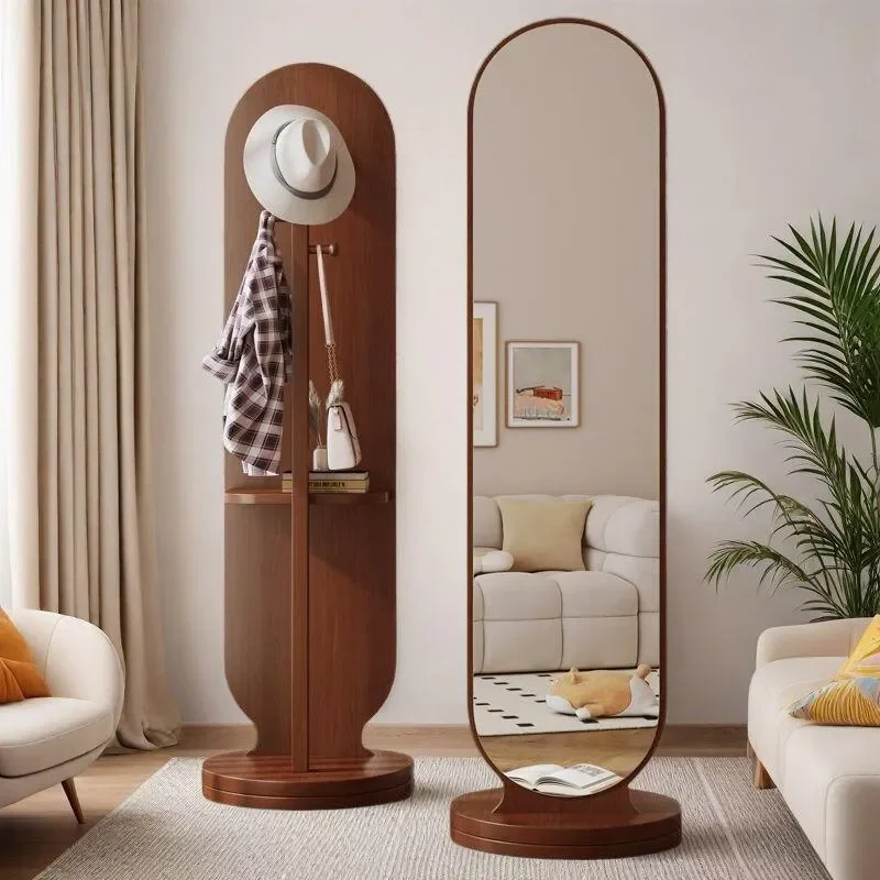 for Rotating Full Length Mirror Full Body Floor Mirror Household Bedroom Hanger Mirror Integrated FittingVertical