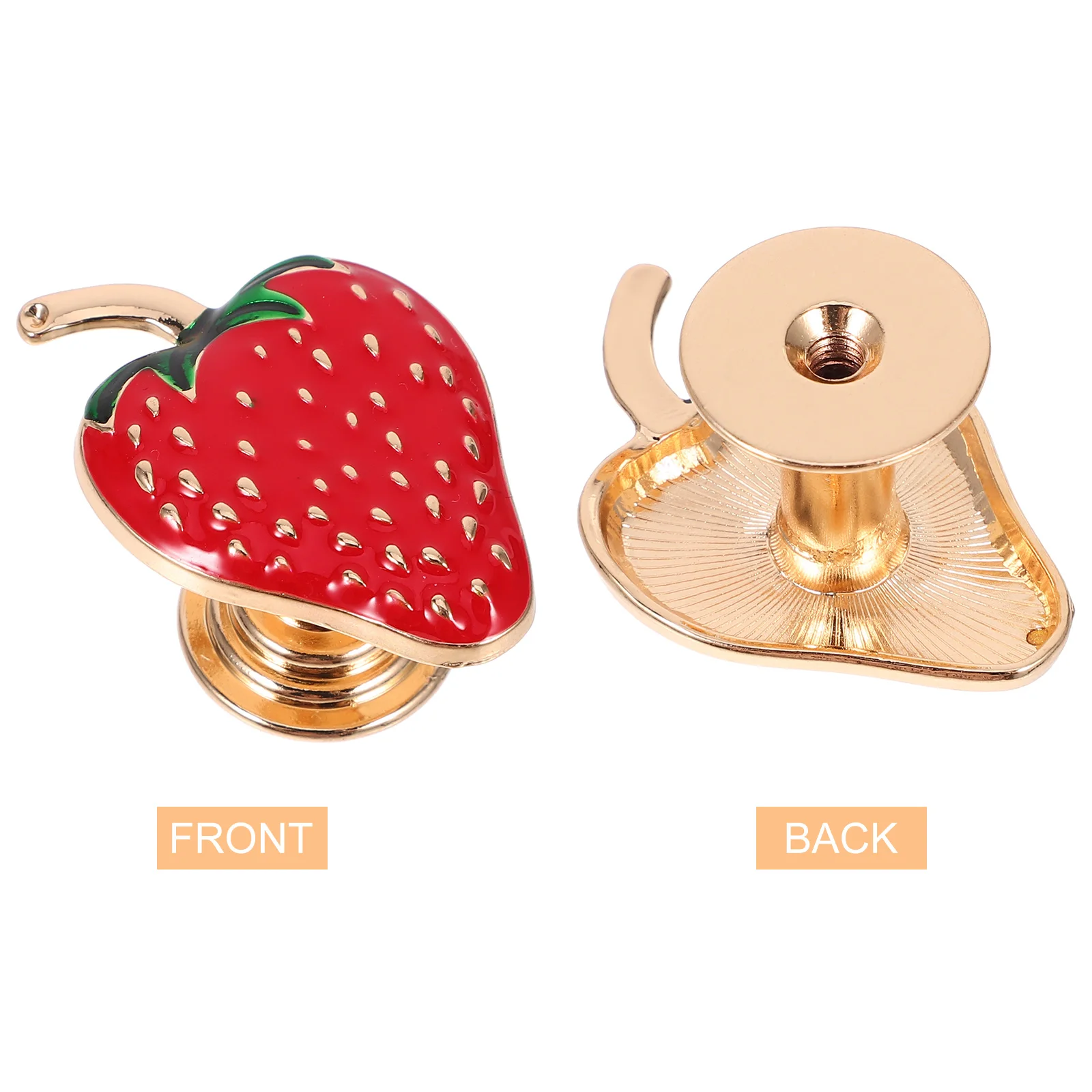 

Zinc Alloy Cabinet Knob 4MM Single Hole Red Strawberry Pull for Drawer Door Dresser Handle Small Closet Furniture Hardware
