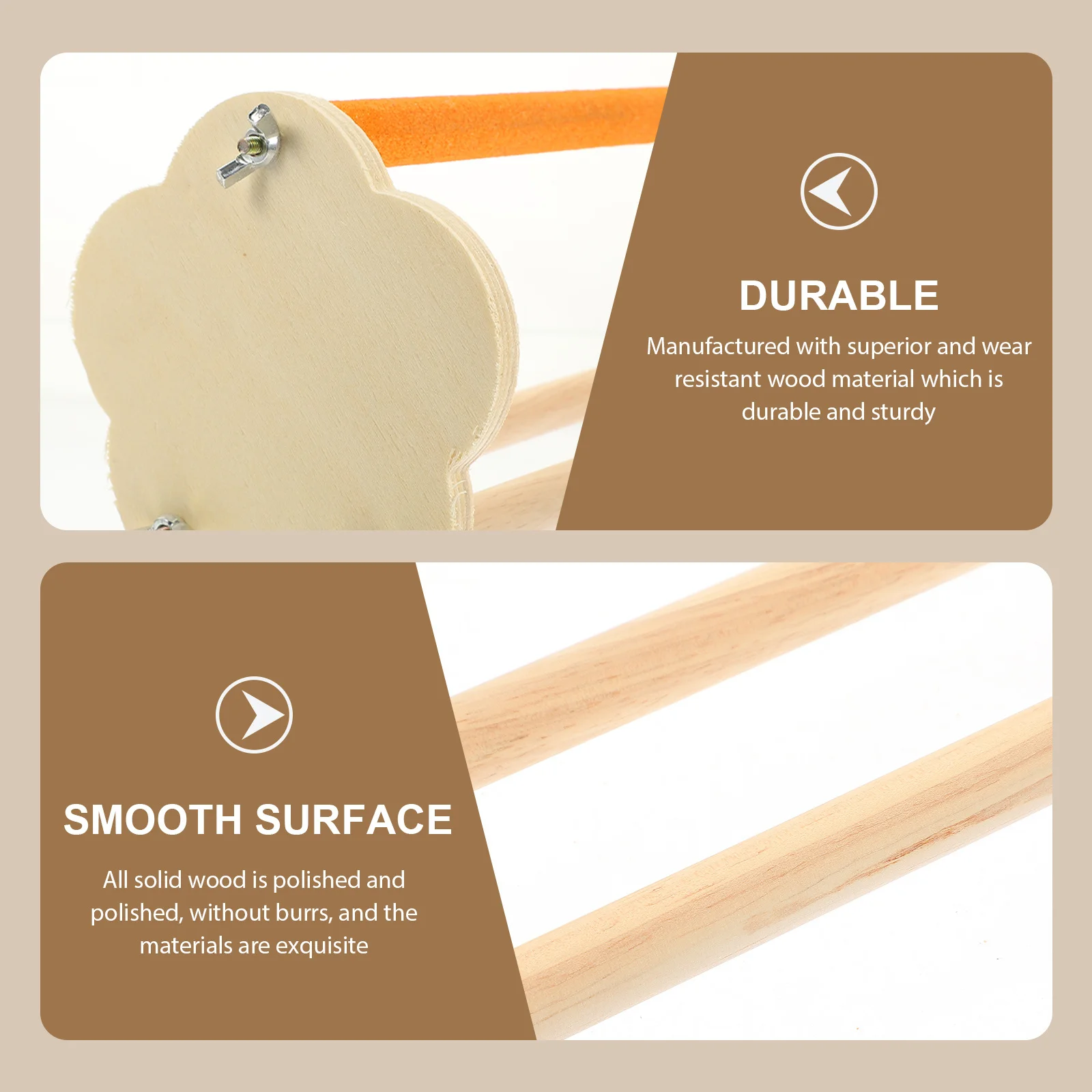 

Wooden Bird Perch Stand Natural Parrot Training Rack Sturdy Desktop Decorative For Bird Cage Office Indoor Use