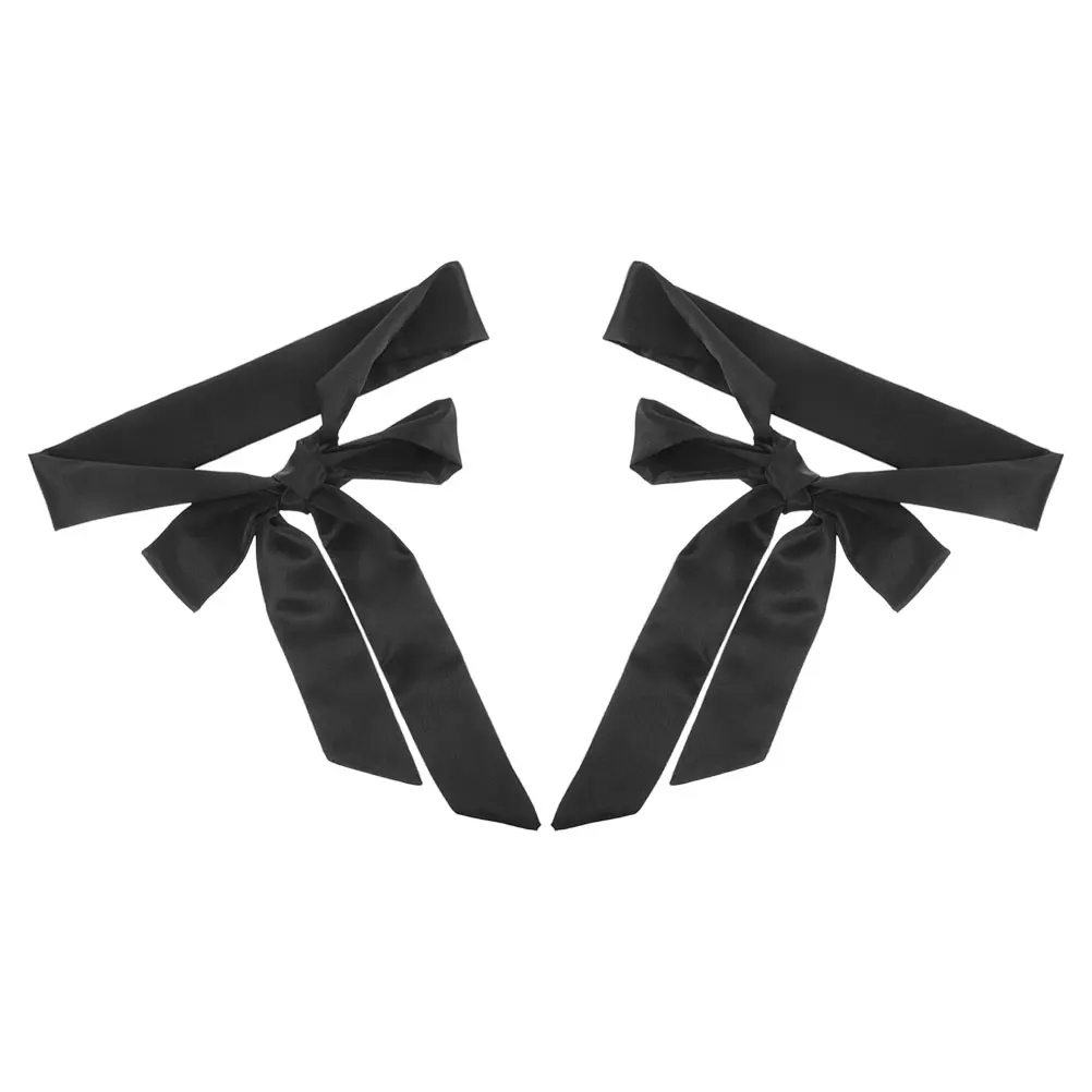 

2Pcs Silk Belt Women Satin Adjustable Length Classic Color Elegant Formal Dress Wedding Events Bow Choker Scarf