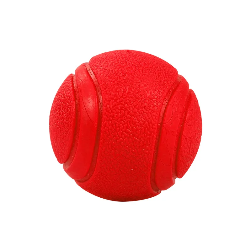 HOOPET Dog Toy Rubber Ball Bite-resistant Ball Toy for Dogs Puppy Teddy Pitbull Red Color Solid Ball S-XL Pet Supplies