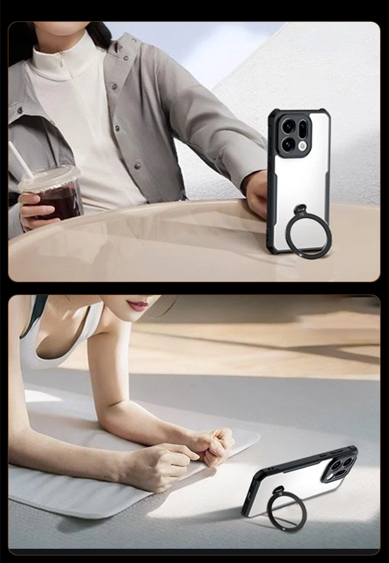 Xundd Für OPPO Find X9 Pro Find X9 Magnetische Hülle Airbag Stoßfester Kameraschutz TPU & Acryl 360° ° Abdeckung für drehbaren Ständer – Detail 2
