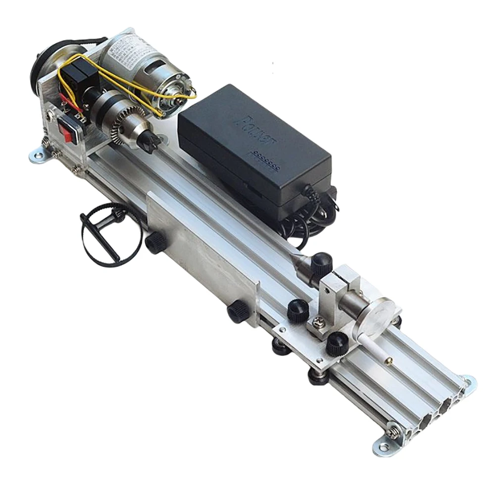 Atualizado Multifuncional Micro Torno Ajustável Mini Máquina de Polimento Moagem Torno para Trabalhar Madeira 775 Relação Engrenagem do Motor 1:5