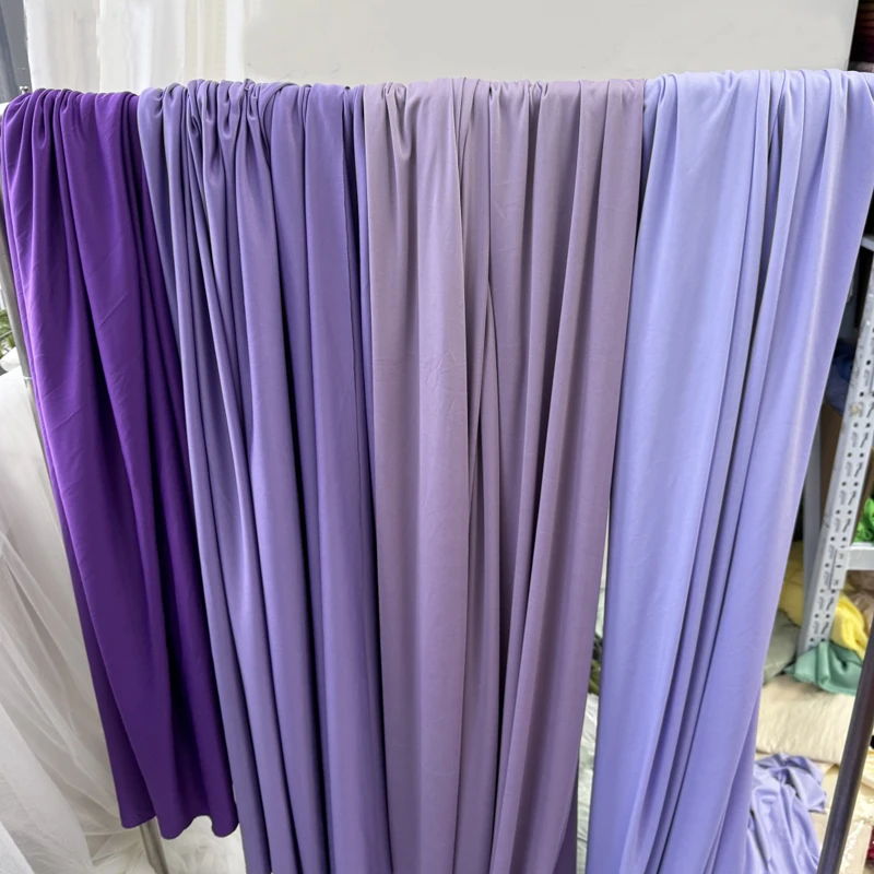 Purple Stretchy Fabric Backdrops Wedding Party Decoration Curtain Garment Drap Handmade DIY Stretch Sewing Material Dress Lining