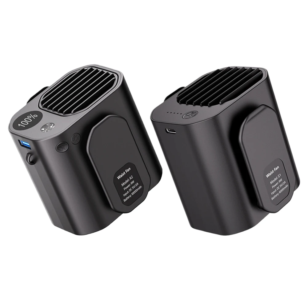 

Вентилятор с зажимом на талии Персональный подвесной вентилятор Многофункциональный зажим на поясе Вентилятор со светодиодным дисплеем Мини-подвесной вентилятор на шею для кемпинга Рыбалка