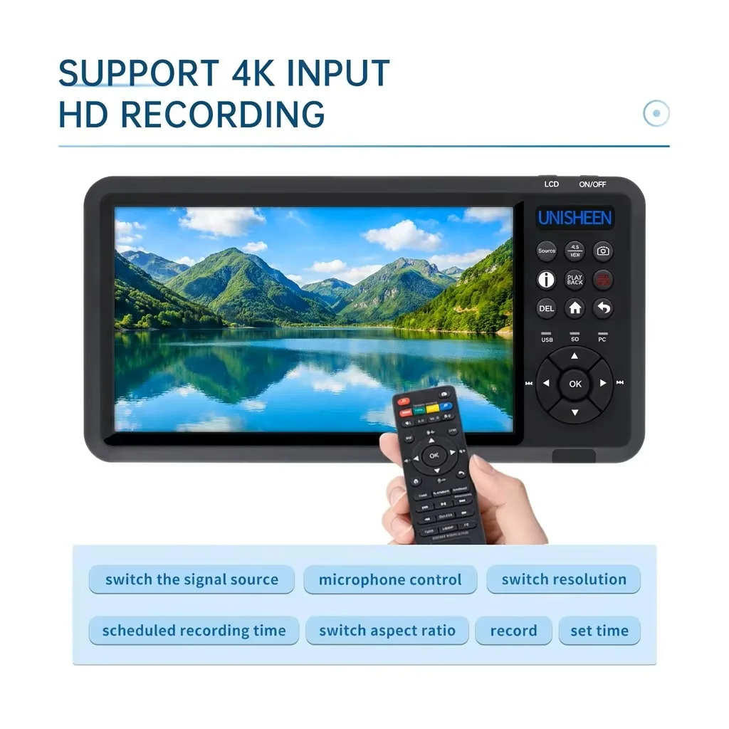 UNISHEEN Video Record StandAlone Monitor Endoscop 2 Channel 4K PIP POP RCA HDMI VGA YPbPr Analog Screen Capture Box