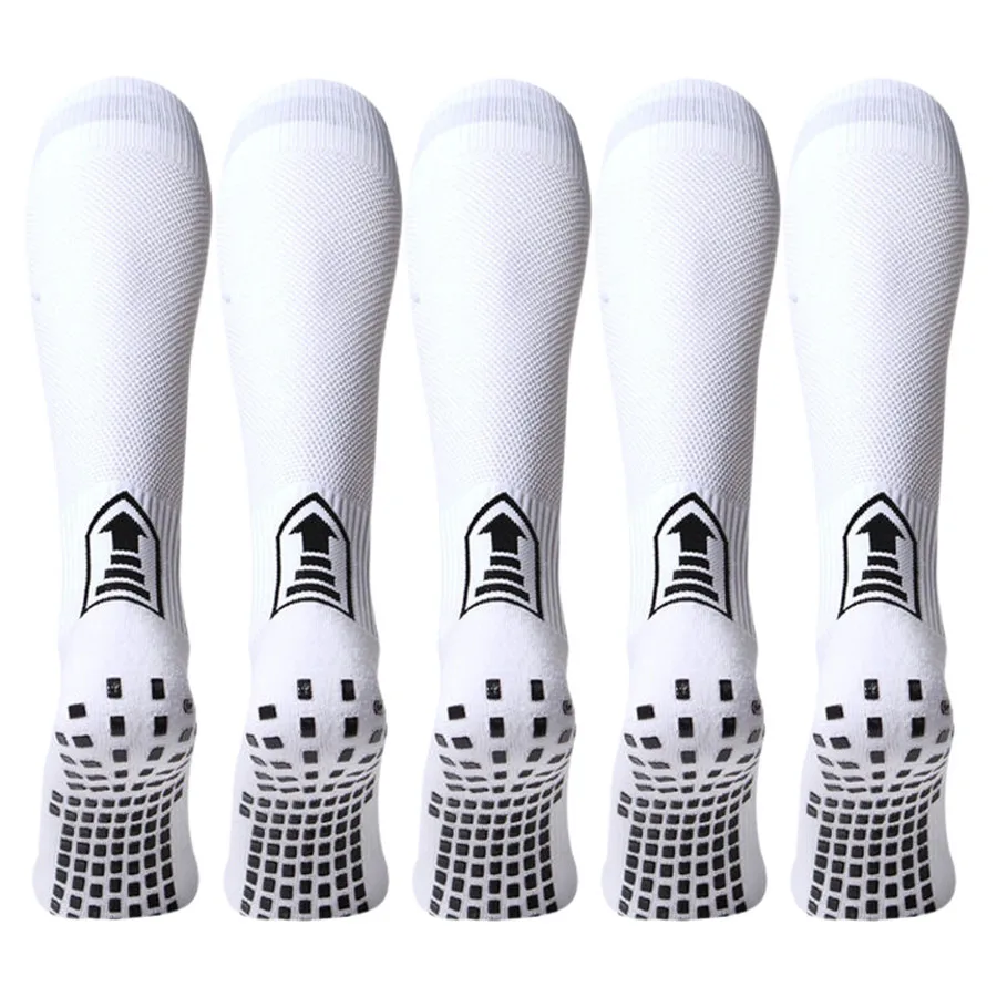 1/5/10pairs Men Women Athletic Sport Socks Non Slip Grip Shockproof Towel Bottom Training Socks view 2