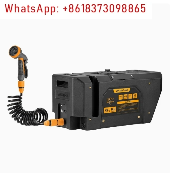 Tanque de agua portátil presurizado de carga rápida, Kit de ducha exterior con batería de 24L para acampar y hacer senderismo 4X4