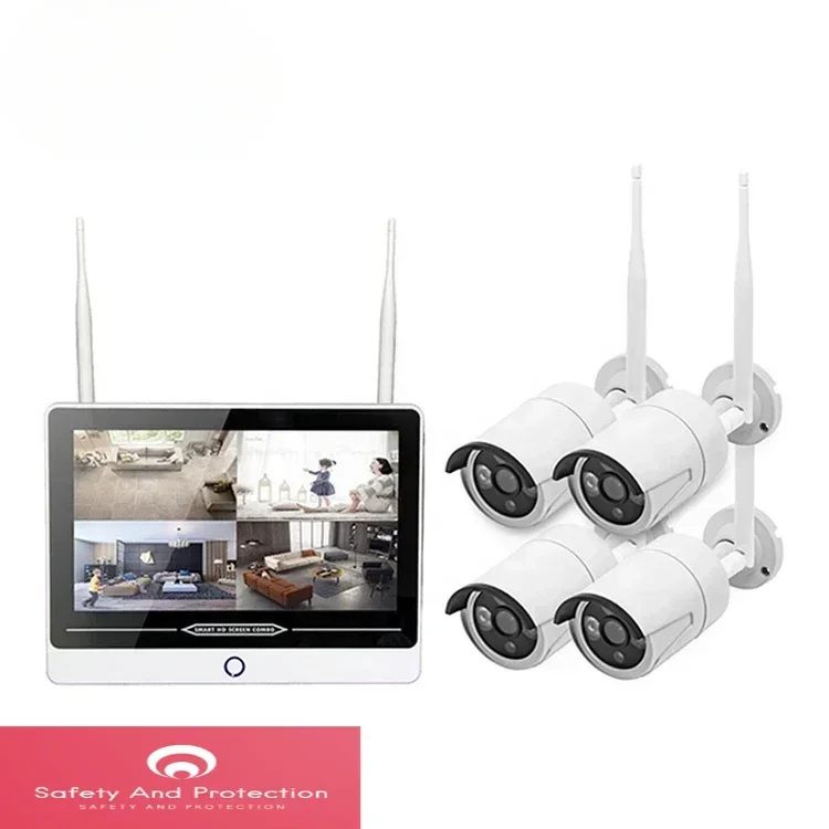 

Saikiot 2MP Tuya Smart Home Security WIFI CCTV NVR Kit Wireless WIFI Security Camera System 4CH 8CH NVR Kit with 12 Inch