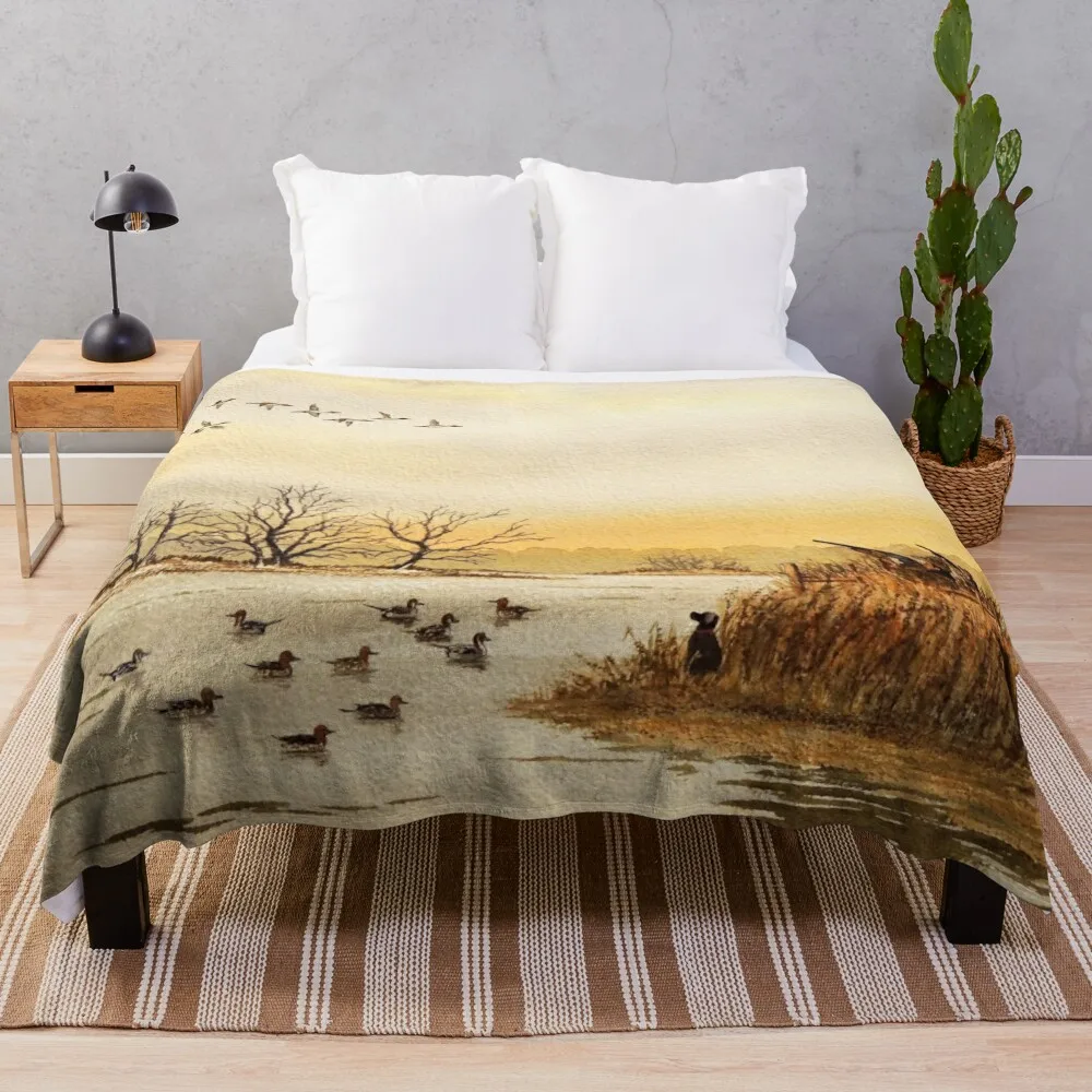 Duck Hunting For Pintails Throw Blanket Luxury St Sleeping Bag sofa bed Blankets