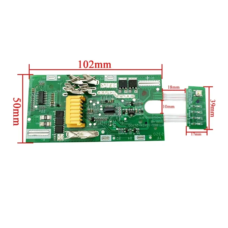 Imagem -05 - Pcb Carregamento Circuito Shell Box para Makita Bateria de Lítio Caixa de Plástico Bl1830 Bl1860 Bl1860 10x21700