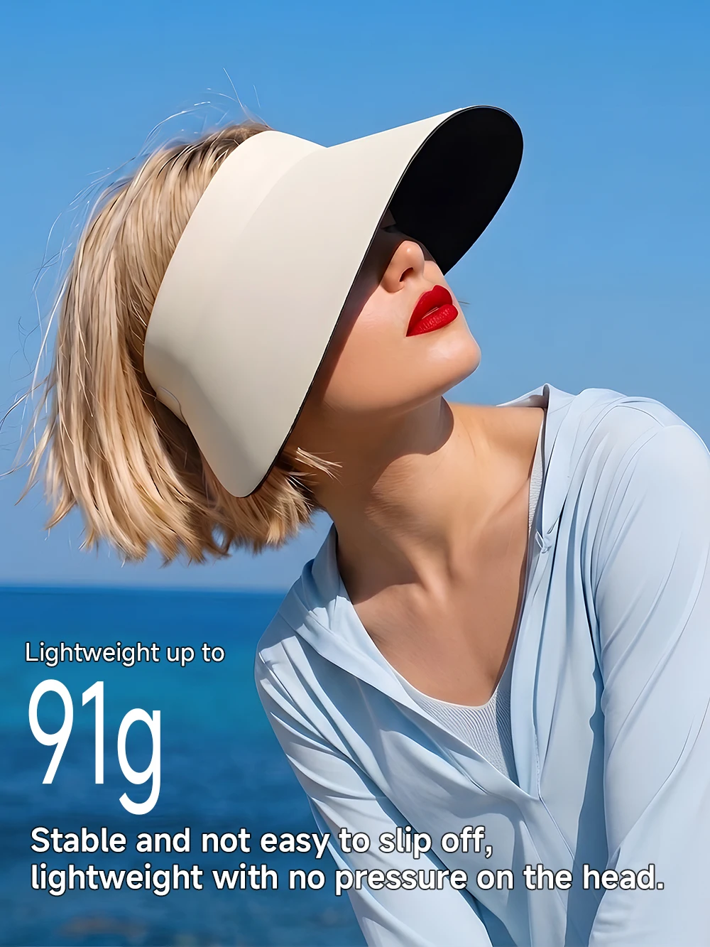 Summer New Seamless Sun Hat with UV Protection for Women, Featuring A Large Brim and An Empty Top for Shade