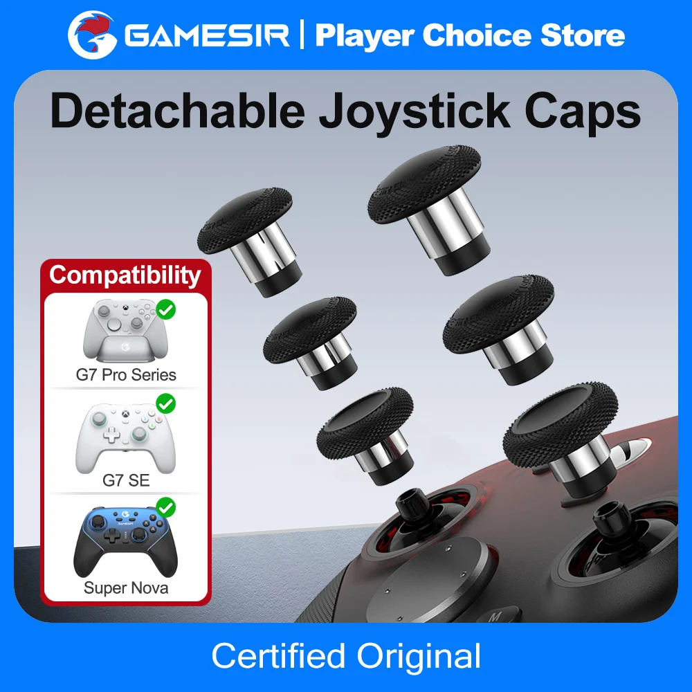 Capuchons de joystick GameSir pour manette G7 Pro Super Nova – 3 paires de capuchons personnalisés avec anneau en acier lisse pour une expérience de contrôle optimale
