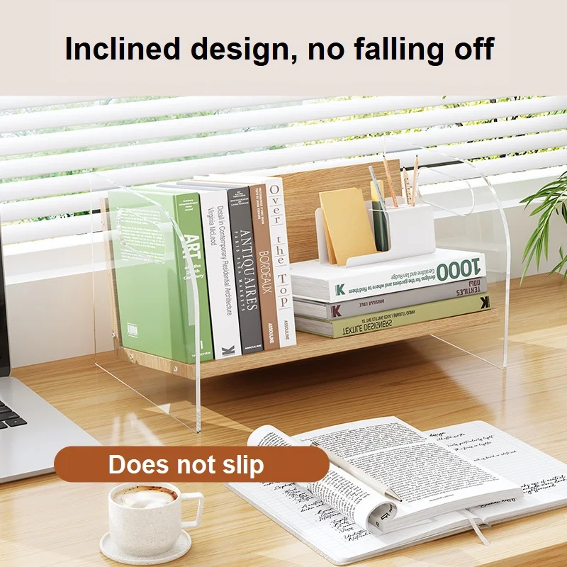 Desktop Student Dormitory Table Storage Rack Office Simple Dollhouse Book Shelf Tool Home Furniture Wooden Storage Rack Bookcase