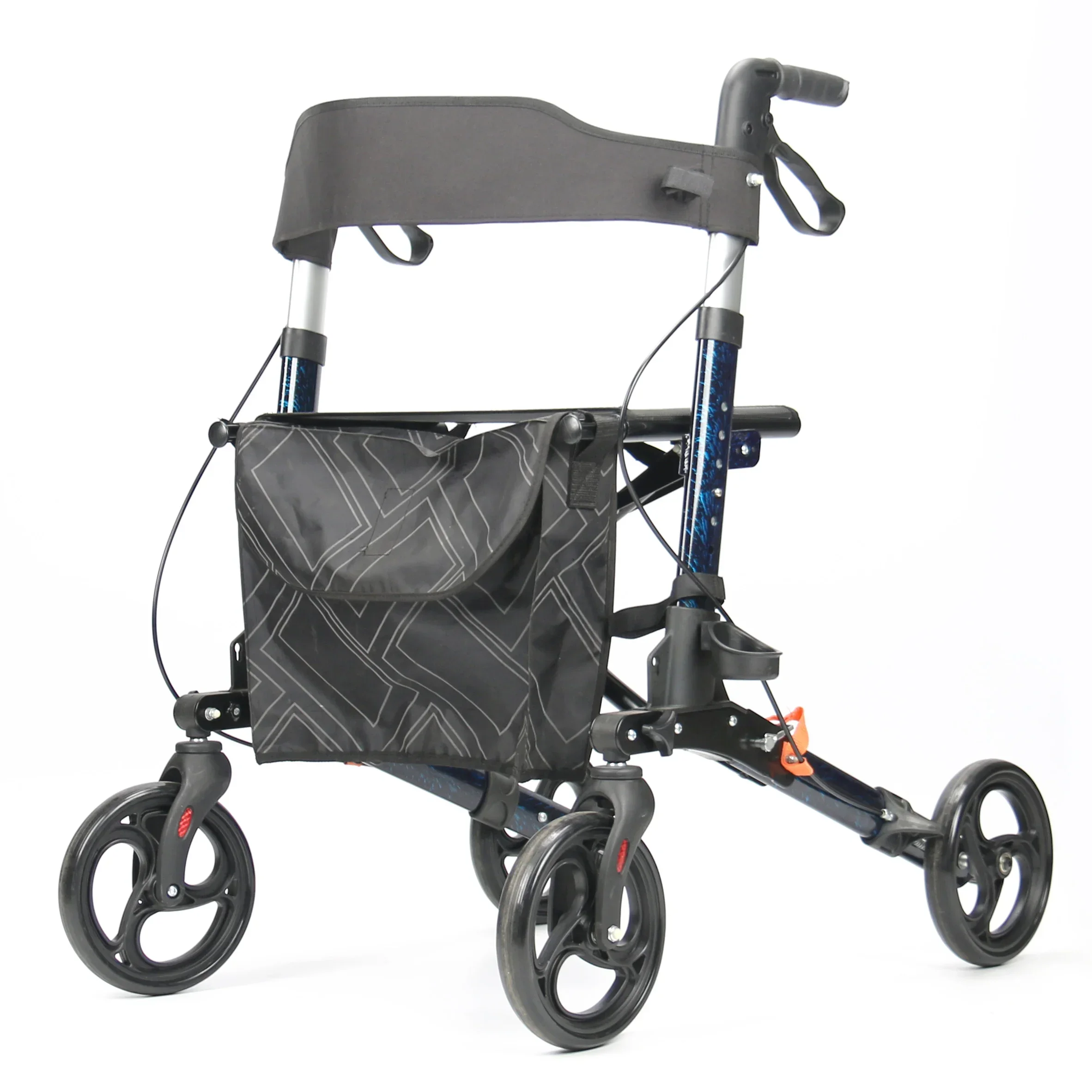 Convenience For The Elderly Folding Chair Walker Two In One With Shopping Bag Brakes Walking Aid Shopping Car