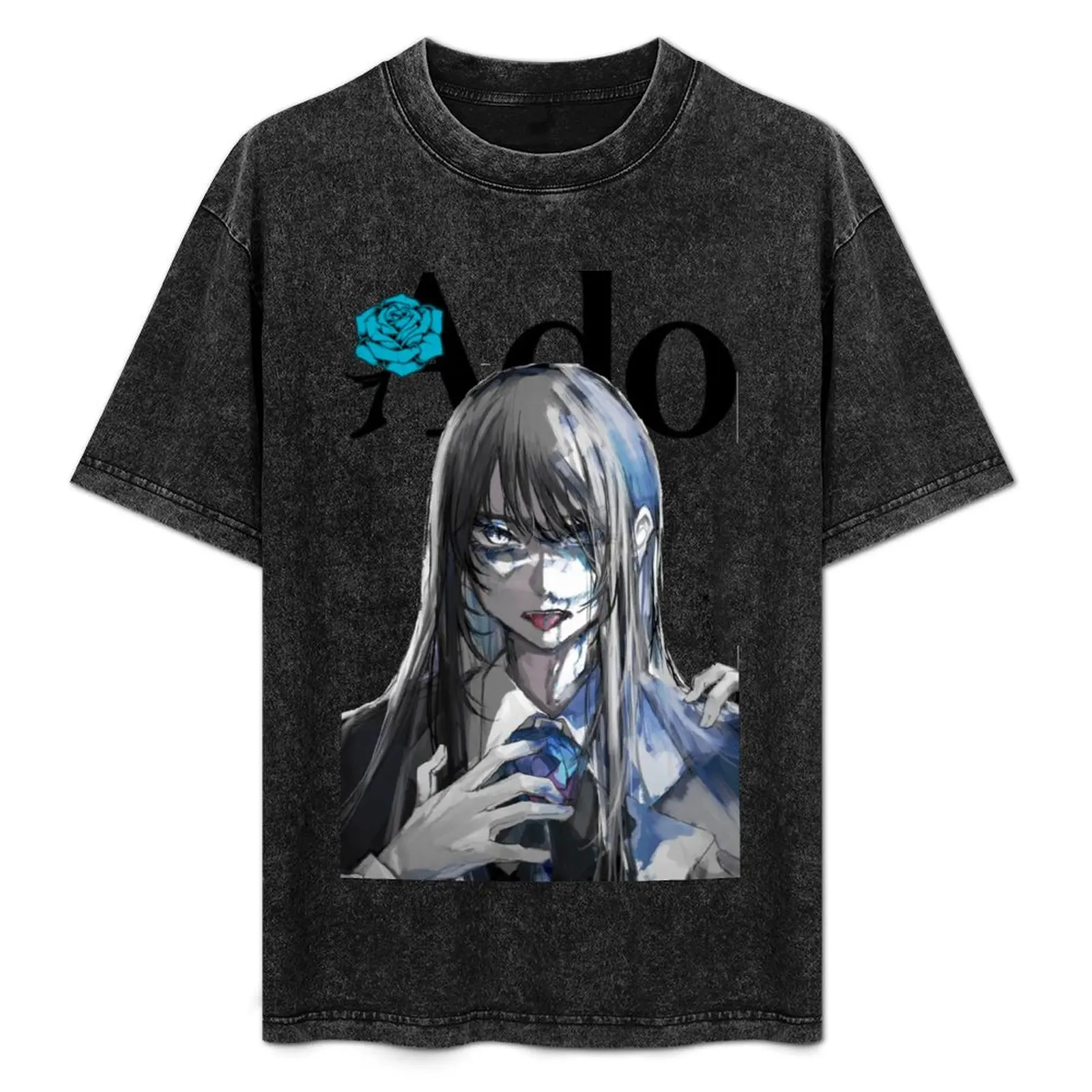 Ado T-Shirt blue archive man clothes oversized graphic tee boys animal print mens graphic t-shirts