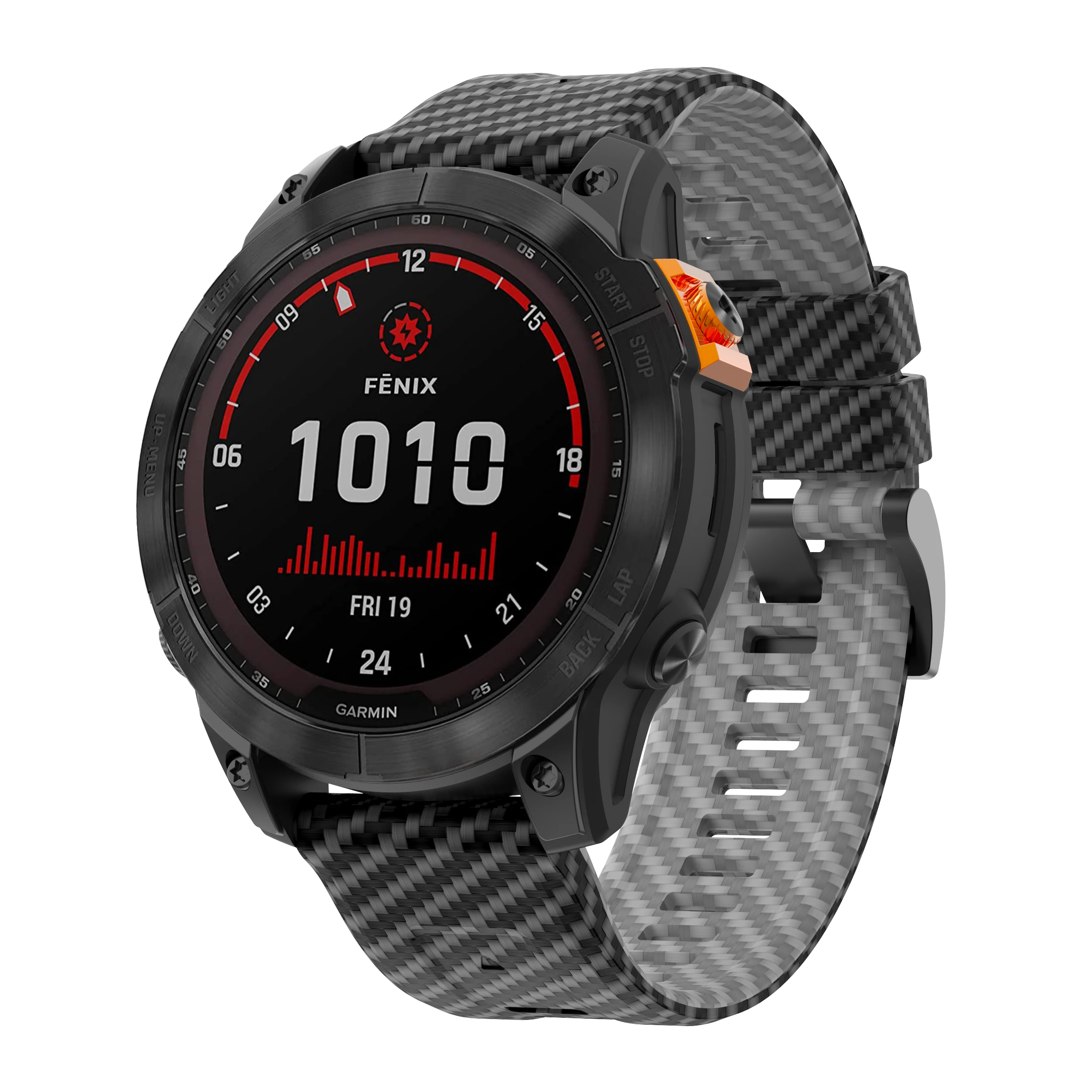 22mm 26mm Carbon fiber patterned silicone strap for Garmin Fenix 7X Solar 7pro 5X 6X TACTIX DELTA Enduro3 For Fenix8 51mm 47mm