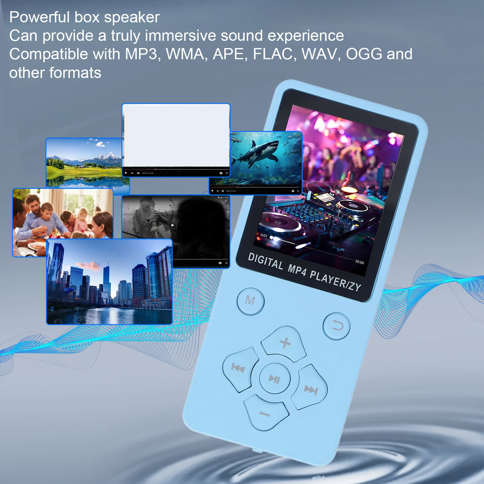 MP3 MP4 Player Bluetooth Super Thin 1.8 Inch Color Screen Portable Video Music Player MP3 MP4 Player