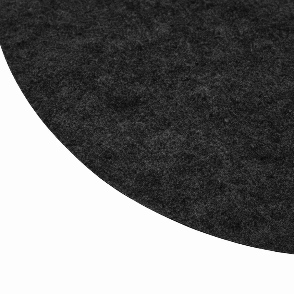 2pcs Felt Material Turntable Platter Mat Round 3mm Thick Turntable Mat Black And White Anti Slip Vinyl Record Player Mat