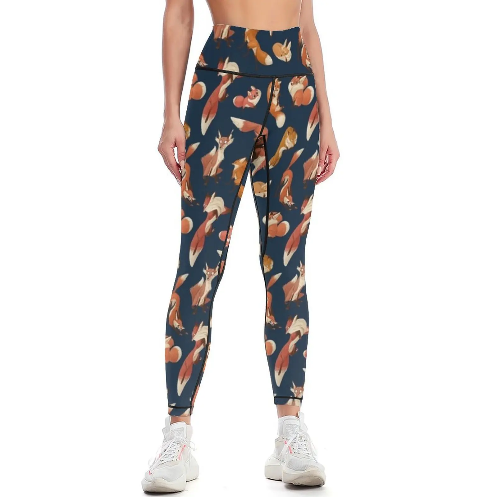 Red foxes Leggings gym clothing gym's clothing Womens Leggings