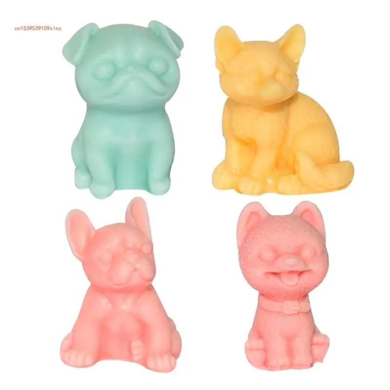 Pack of 8 Delicate Dogs Shaped Decorations Silicone Mold for Ornament Crafting