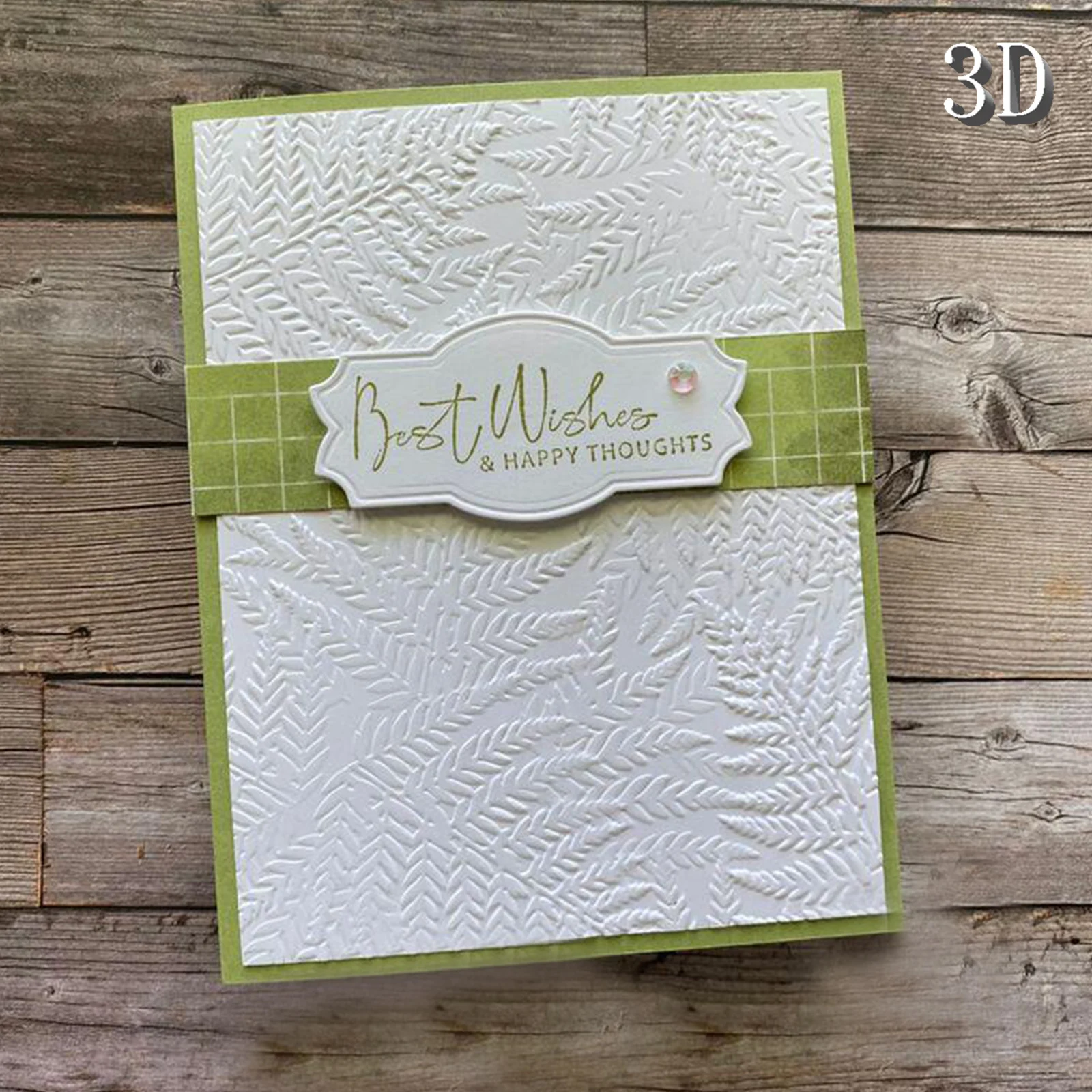 Flower embossed plastic folder for DIY card making and scrapbook - 