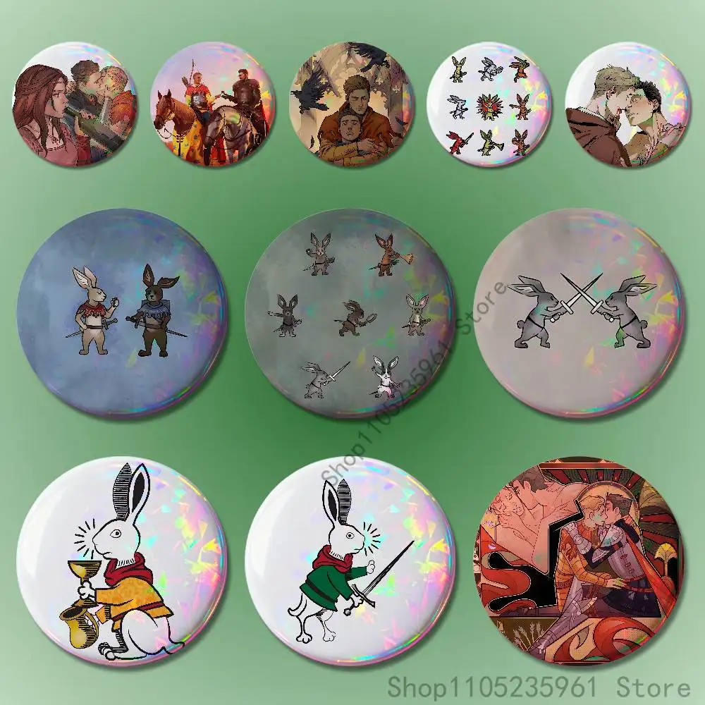 

K-KingdomS Hans Capon Henry Hansry Badges 25 32 44 58 75 mm Round Cosplay Pin Fans Collect Friends Gifts Brooch Souvenir Custom