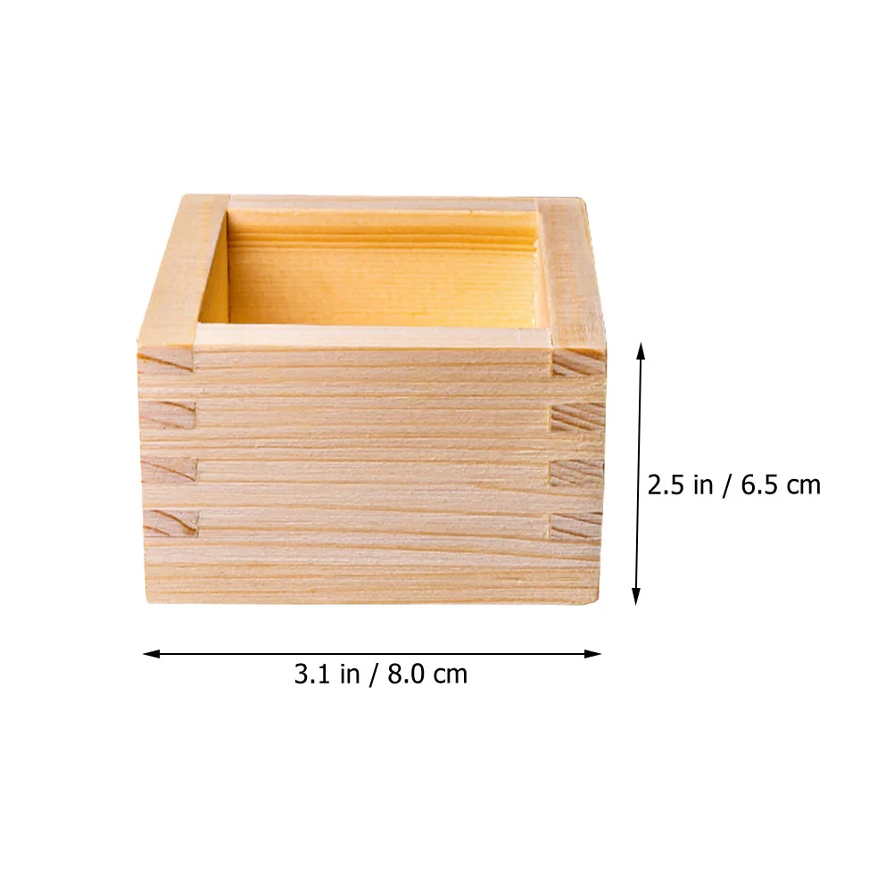 Sake Cup Wooden Box Square Wooden Sake Cup Cake Holder Sake Culture Supplies Sake Container Sake Cup Wooden Box