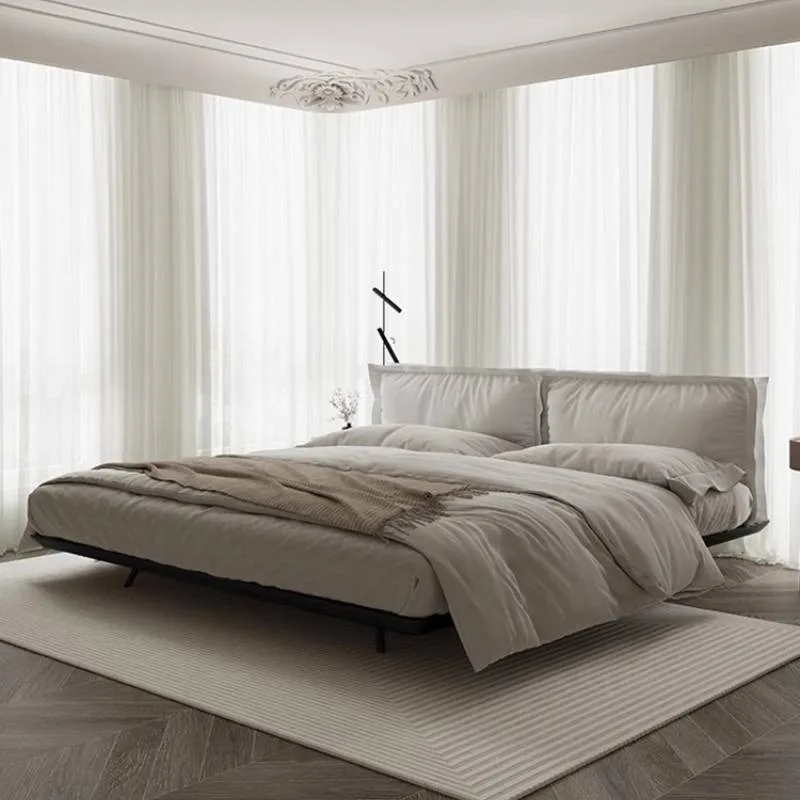Elegant Base Double Bed Accessories Bedside Table Bedding Dressers Bed Frames Headboards Mattress Letto Matrimoniale Furniture