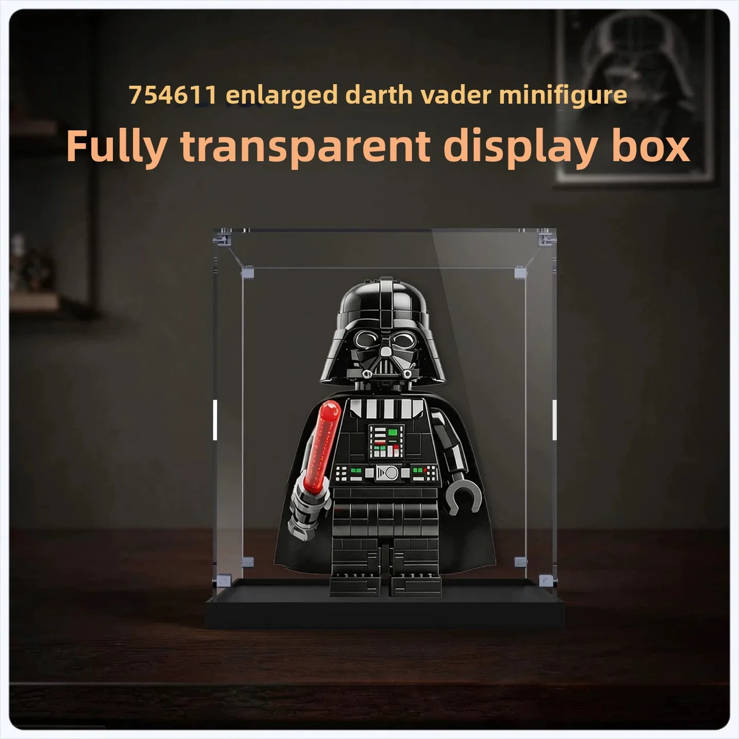 Acrylic Display Case for Lego 75461 Up-Scaled Darth Vader Minifigure Dust Cover Storage Box(Excluding the building set) - view 2