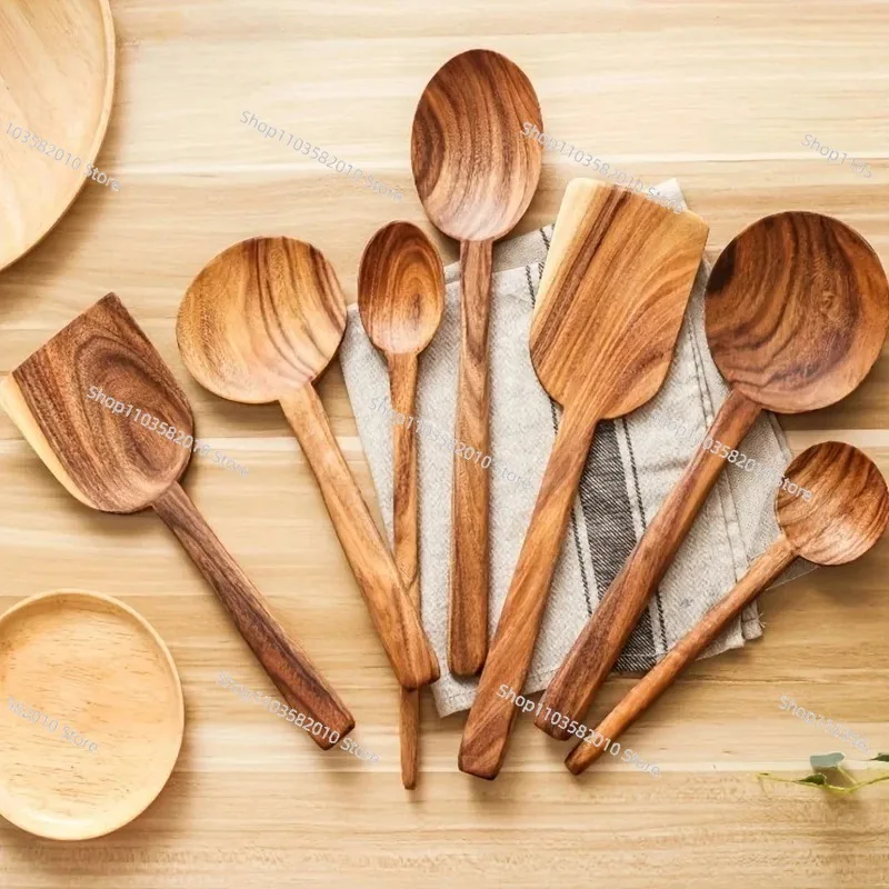 

Wooden Non-stick Spatula & Coffee Spoon - Cooking Wood Kitchen Tool Set