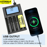 Liitokala Lii-M4 Lii-500 Lii-500S Lii-S8 Lii-600 LCD 3.7V 18650 18350 18500 21700  14500 26650 AA NiMH Lithium-Battery Charger