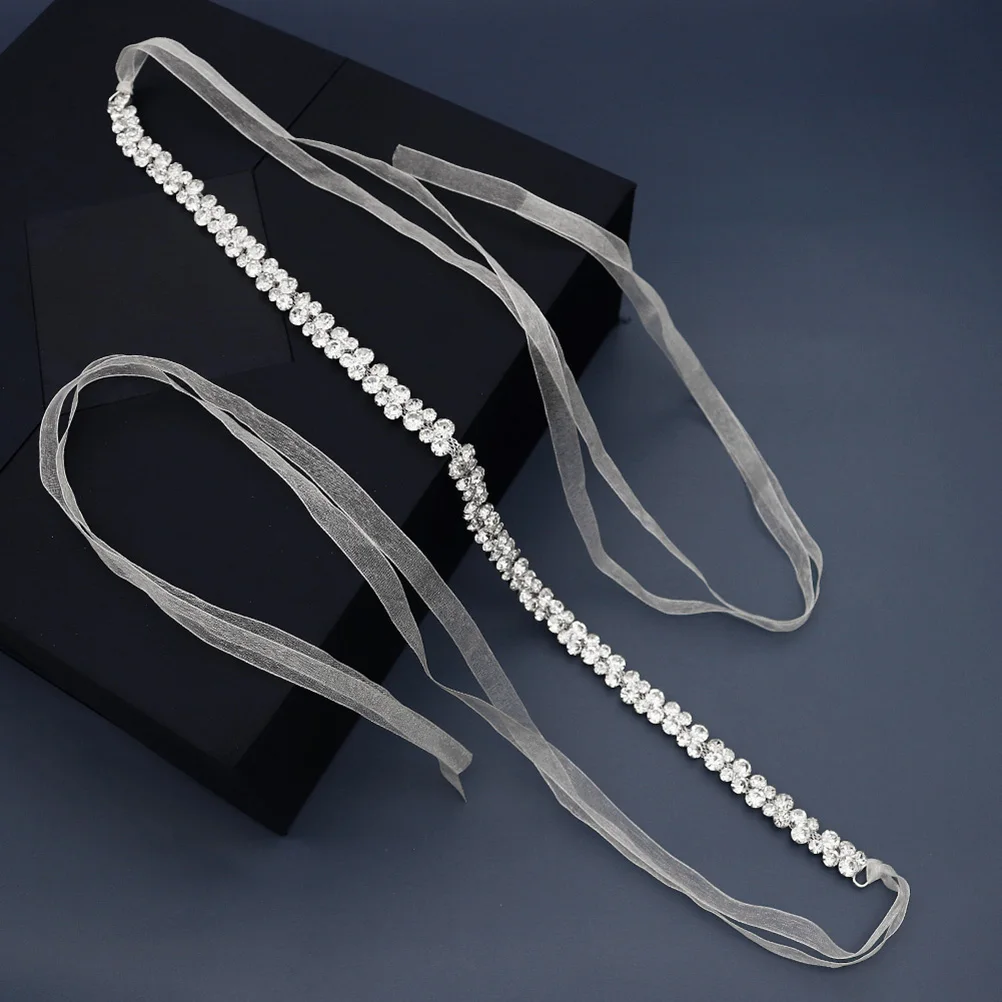 

Belt Wedding Female Bridal Alloy Waist Dress Decorative Versatile Silver Women Waistband Delicate for Bride