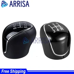For Ford Mondeo Mk4 S-Max C-Max Focus Mk2 Kuga 5/6 Speed Leather Shifter Gear Shift Knob Handball Transit Tourneo Connect