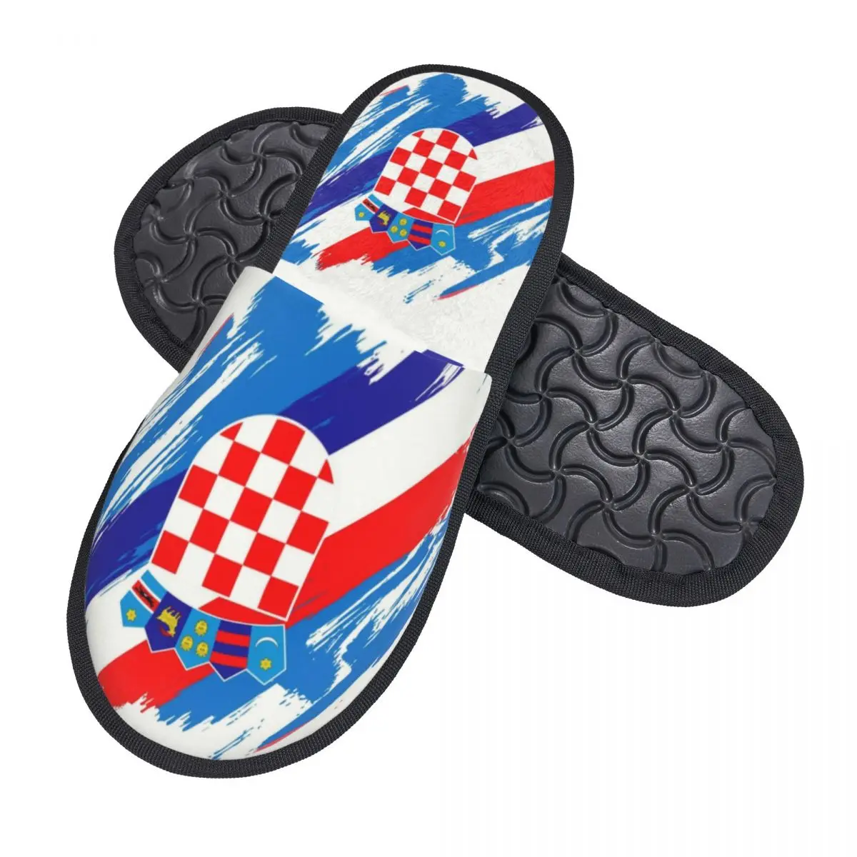 Custom Flag Of Croatia Memory Foam Slippers Women Comfy Warm Croatian Patriotic Proud House Slippers