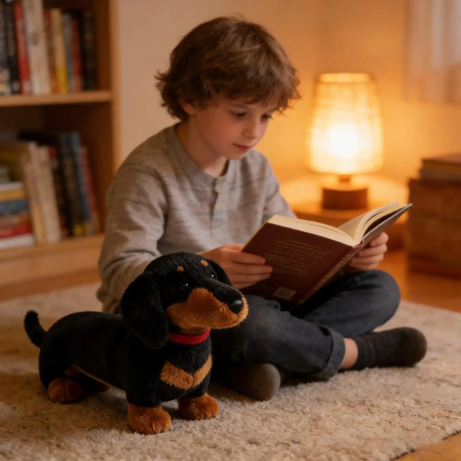 

Dachshund Stuffed Animal Cute Dog Plush Hugging Toy Playtime Companion Animal Stuffed Doll for Kids Adults Nursery Home Desk