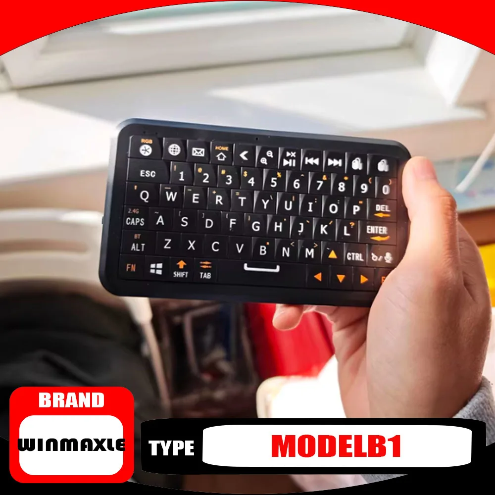 

Ручная клавиатура Winmaxle ModelB1 Bluetooth 5.0 Эргономика 2,4G Mini RGB Многосистемная совместимая беспроводная клавиатура Чувствительная