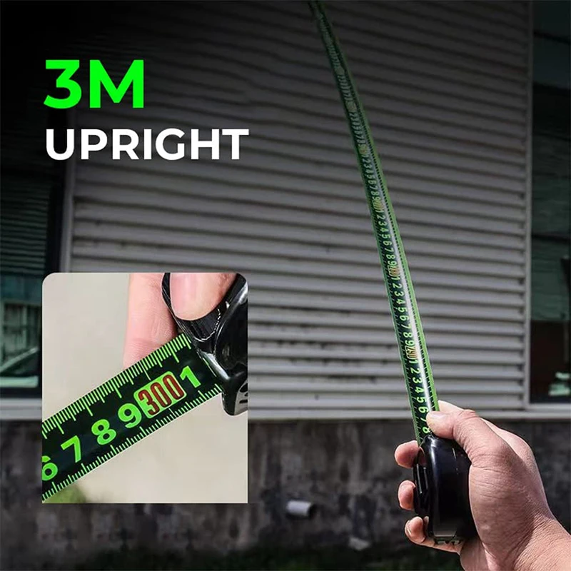 

Fluorescent Steel Tape Measure Self-lock High Precision Thickened Wear-resistant Fall Resistant Measuring Tape Portable