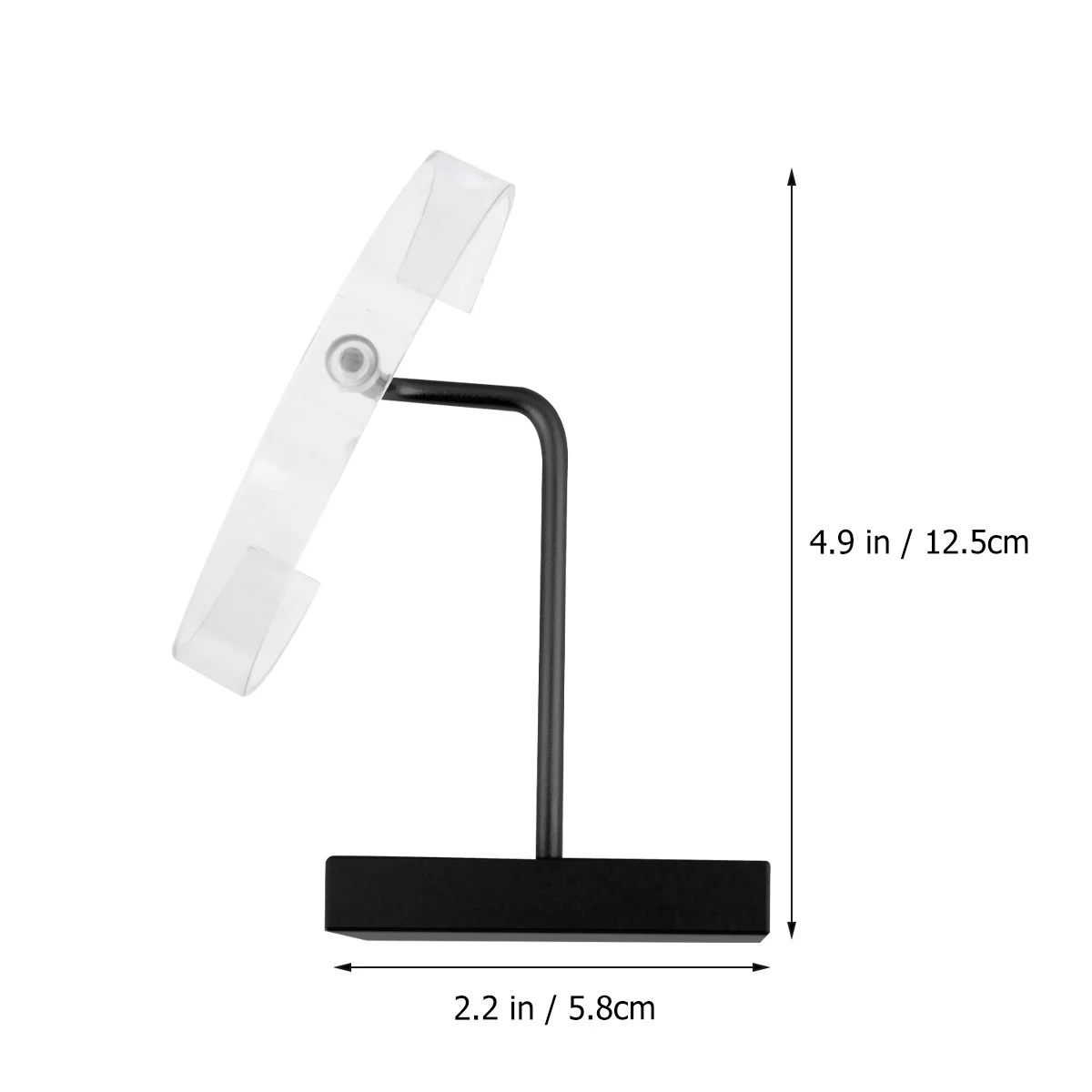 C-Shaped Metal Base Watch Display Stand Black Acrylic Holder For Bracelet Or Watch Jewelry Display Rack Table Accessory