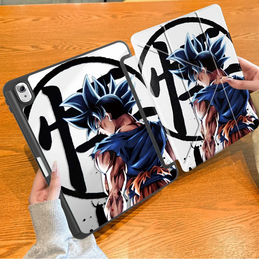 Funda para tablet con diseño de Goku y las Bolas del Dragón, con espacio para bolígrafo, compatible con Samsung Galaxy Tab S6 Lite de 10,4 pulgadas, S7+, S8+ de 12,4 pulgadas, S10+, S9 FE y S10.