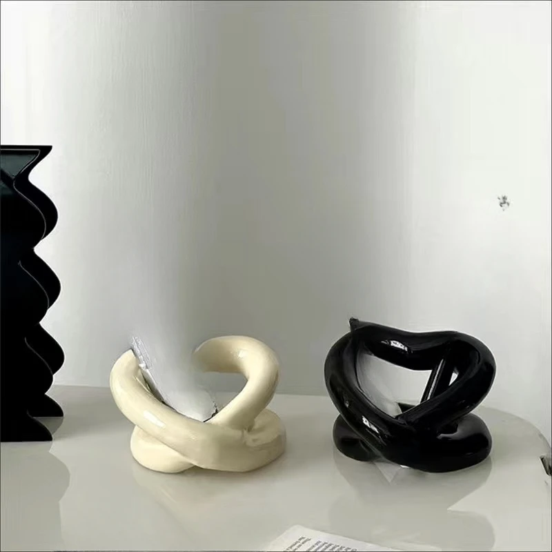 Ins Ceramic Toothbrush Holder Couple Bathroom Toothpaste Toothbrush Decorative Storage Rack Dried Flower Makeup Pen Storage Rack